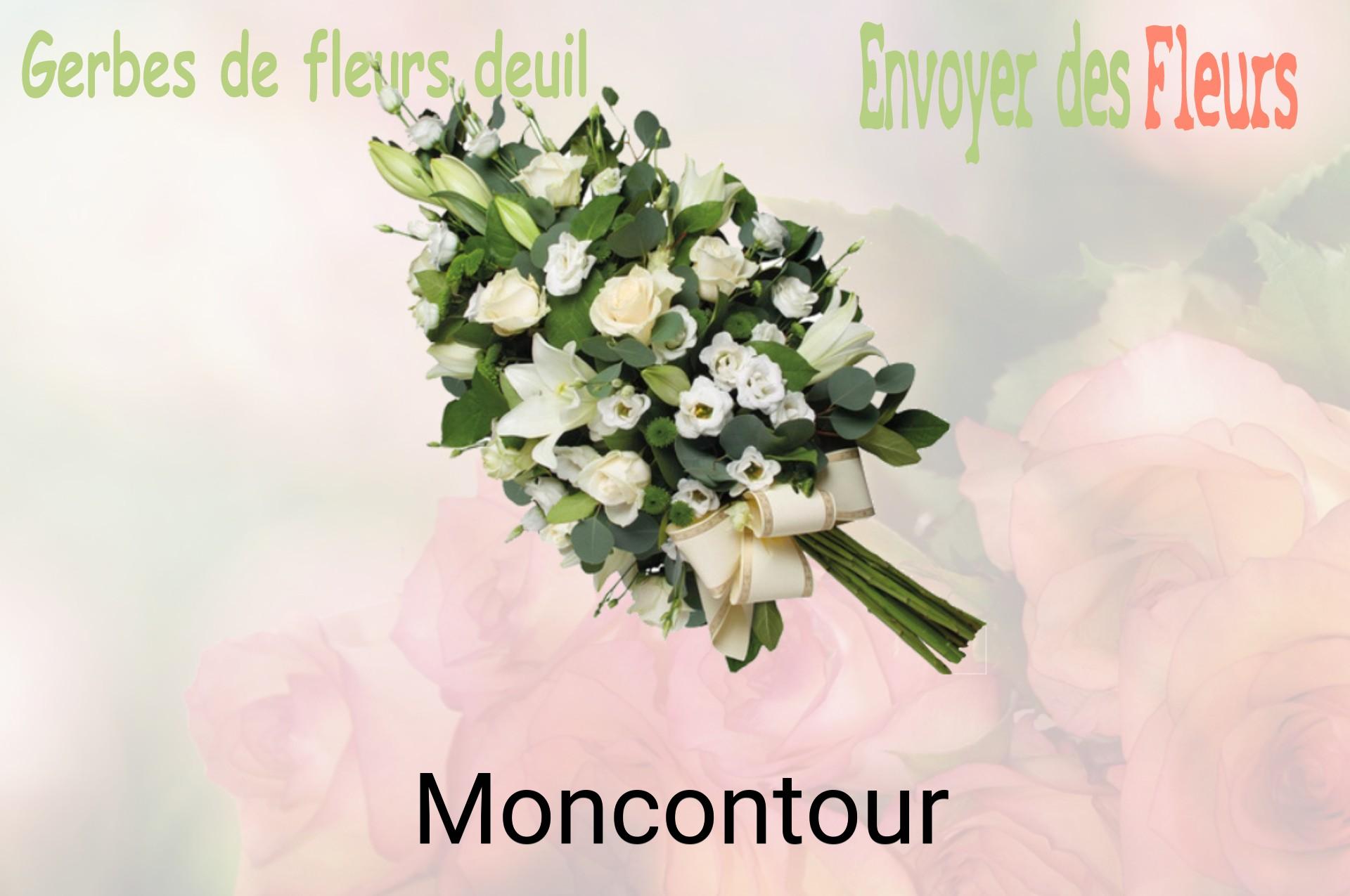 Gerbe de fleurs de deuil livrée à Moncontour
